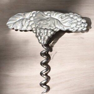 Vintage Pewter Corkscrew 1989 Seagull Canada Grapevine Collectors Signed